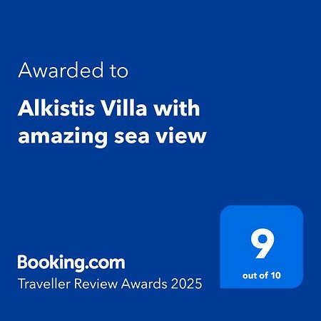 Alkistis Villa With Amazing Sea View Maroulás Esterno foto
